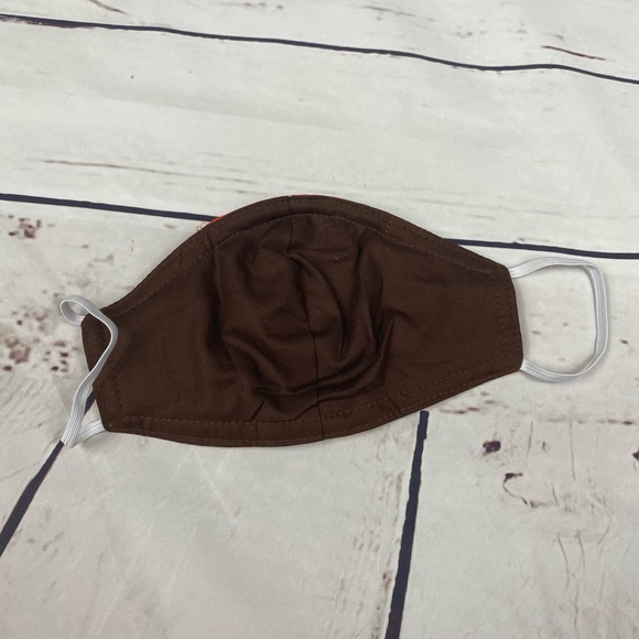 Triple Layer Cleveland Browns Cloth Face Mask - Picture 8 of 11